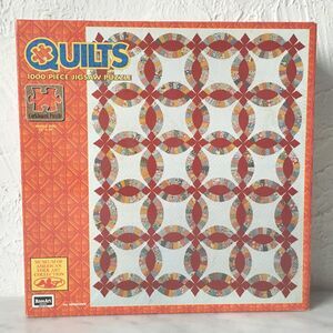 Quilts Double Wedding Ring Museum of Folk Art 1000 Pc Corkboard Puzzle-Complete